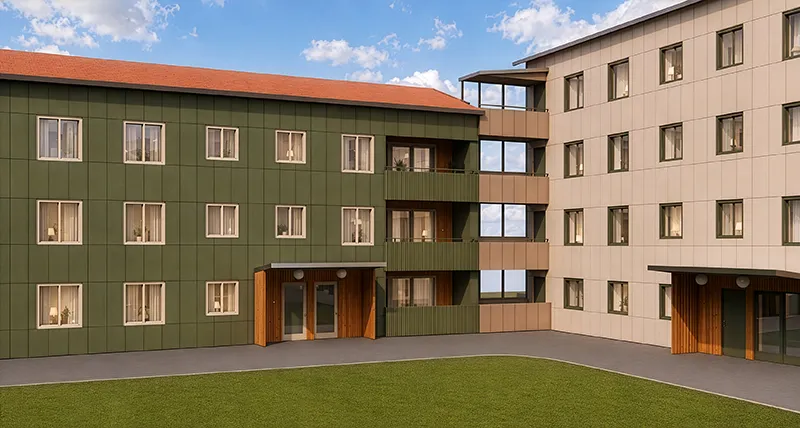 Visualisering över färdigt resultat efter renoveringen