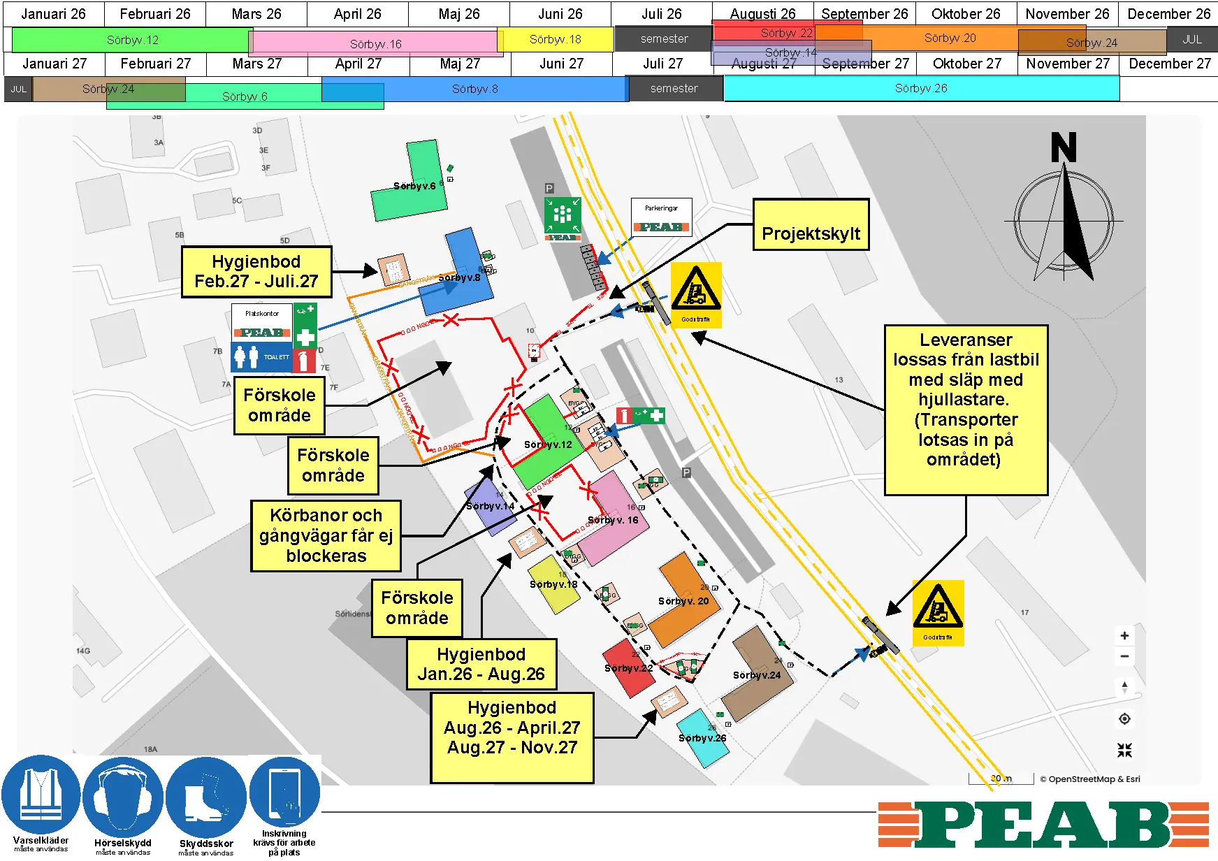 APD-plan med tidslinje
