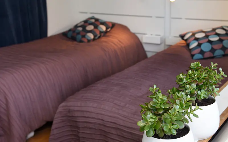 Gästrum med två sängar