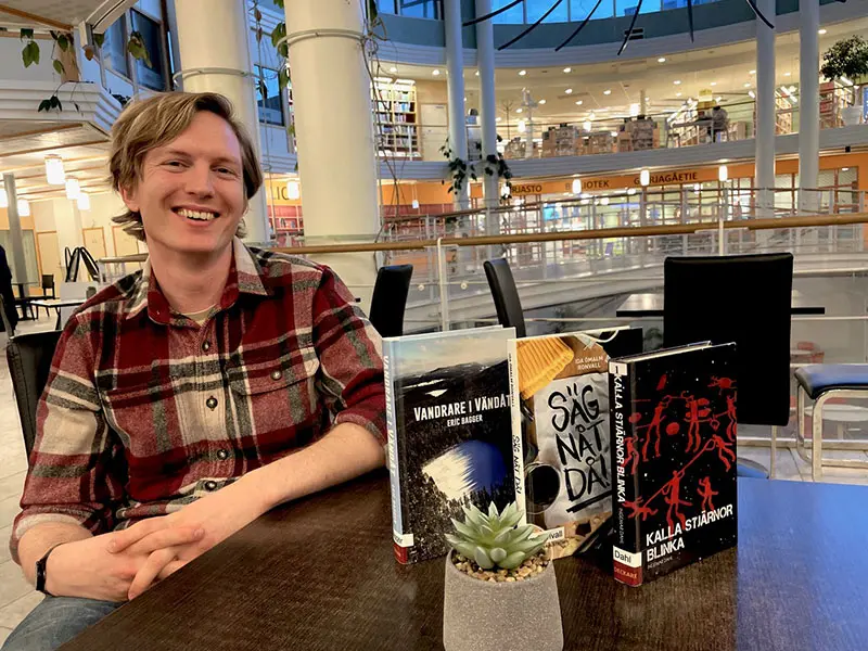 Oskar Edberg, bibliotekarie på biblioteken i Örnsköldsvik