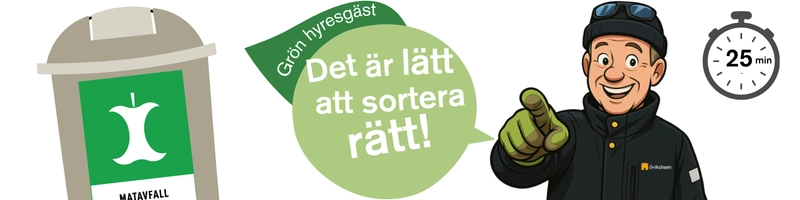 Grön hyresgäst - Det är lätt att sortera rätt